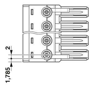 Ceramic Terminal Block PCB Connector PC 5/4-ST1-7,62 1777749 Bolt Connection 2-Pole 100A Max Continuous Amp - Product Image 2