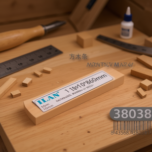 Listello di legno quadrato Ilan 10x10x860mm per artigianato e progetti fai da te - Product Image 2