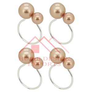 Anillo para Servilletas con Acabado Niquelado y Martillado a Mano, Decoración para Bodas, Anillo Redondo de Metal para Servilletas para Hogares, Hoteles y Restaurantes - Product Image 2