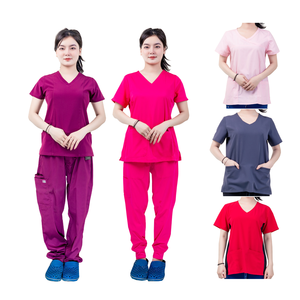 ชุดยูนิฟอร์มผ้าเรยอนสำหรับผู้หญิงชุดยูนิฟอร์มผ้าซับเหงื่อสำหรับผู้หญิงชุดทางการแพทย์สำหรับผู้ชายผู้หญิง - Product Image 1