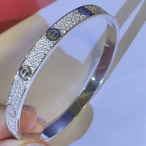 Custom Luxury Stainless Steel Zircon Lovers <b>Charm</b> Bracelet Tai Silver Classic Christian Unisex Anniversary Silver Plated - Product Image 5