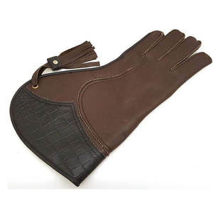 Guantes de cetrería de cuero de vaca de diseño personalizado al por mayor, doble capa, protección suave para el brazo, para uso en áreas silvestres - Product Image 3