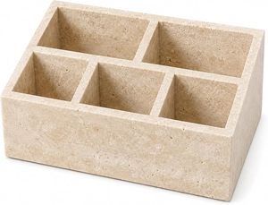 Boîte de rangement élégante en marbre avec compartiments pour bijoux, maquillage, cosmétiques, salle de bain et coiffeuse - Product Image 1