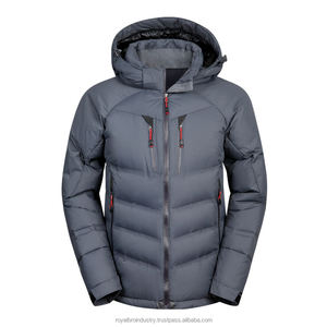 Chaqueta de punto impermeable de invierno informal para hombre con prendas de vestir gruesas y cálidas rellenas de algodón de piel de oveja - Product Image 4