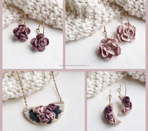 Boucles d'oreilles en résine fine multicolores sur mesure au design vintage - Product Image 4