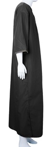 Robe ethnique pour le Ramadan, vêtement islamique Jubbah, Thobe, Jubba, Thawb pour musulmans, couleur noire, en coton respirant, Kaftan Thobe - Product Image 5