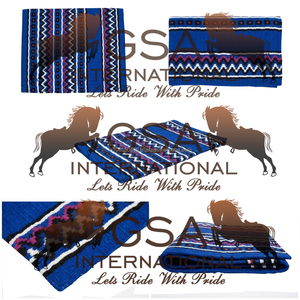 Tapis de selle de spectacle en laine néo-zélandaise 34x42 personnalisé Tapis de style occidental pour l'équitation au meilleur prix de gros - Product Image 6