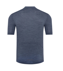Trendy Men's Navy Blue Short Sleeve <b>Cycling</b> Jersey <b>Stand</b> Collar Zipper Front Fitted Moisture Wicking Polyester Summer Sports Top - Product Image 2