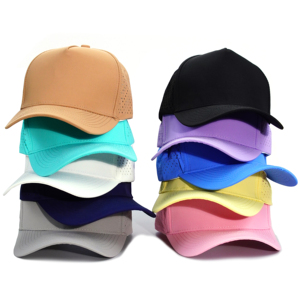 Custom Logo Breathable <b>Waterproof</b> Mesh Baseball Cap Adjustable Unisex Outdoor Sport <b>Hat</b> Solid Color 6-Panel Design - Product Image 6