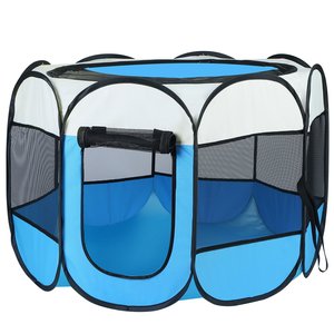 Portatile Pieghevole per Tenda per Pet Penna per Esercizio per Tenda per Animali da Casa 1 Pz Opzioni Rosa-Blu Rimovibile con cerniera superiore Resistente all'acqua per animali domestici - Product Image 3