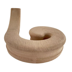 Venta caliente de fábrica: Accesorio de barandilla de roble blanco, montaje rápido para mano derecha, tipo voluta, piezas de escalera para cualquier escalera - Product Image 1