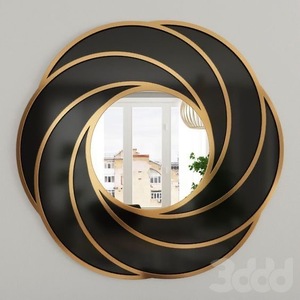 Miroir mural en aluminium doré au design moderne, style classique, miroir créatif de luxe pour la décoration intérieure, design de cadre de miroir mural - Product Image 3