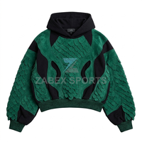 ZABEX SPORTS Sweat à capuche personnalisé pour homme, 350 g/m², 100 % coton molletonné, chaud, multicolore, style streetwear, col oversize