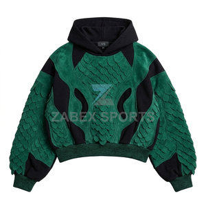 ZABEX SPORTS Sweat à capuche personnalisé pour homme, 350 g/m², 100 % coton molletonné, chaud, multicolore, style streetwear, col oversize - Product Image 6