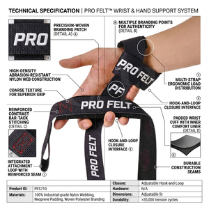 Venta al por mayor aceptada, etiqueta privada, diseño de logotipo personalizado, correas de soporte para muñeca de nailon para levantamiento de pesas, entrenamiento físico. - Product Image 2