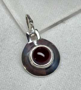 Elegant Red Garnet Pendant 925 Sterling Silver Boho Vintage Gemstone Jewelry Gift NIKHIL GEMS Third Party Certified Engagement - Product Image 1