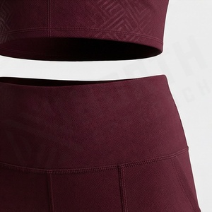 Womens Workout Two Piece Yoga Bra High Waist Stretchy Pants <b>Seamless</b> <b>Leggings</b> Sports Set Ladies Apparel Customized Color - Product Image 5