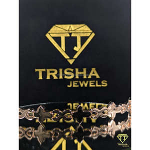 สร้อยข้อมือเพชรสีโรสโกลด์และ925ชุบเงินสเตอริงวีวีวีเอสแลปประดับเพชรสุดหรูสำหรับผู้ชายเครื่องประดับแบบฮิปฮอปโดยอัญมณีทริชา - Product Image 4