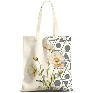 Sacs fourre-tout en toile polyester blanc vierge SILKZON INDUSTRY pour sublimation, personnalisables avec logo, promotionnels, à fermeture épaule, vente en gros - Product Image 4