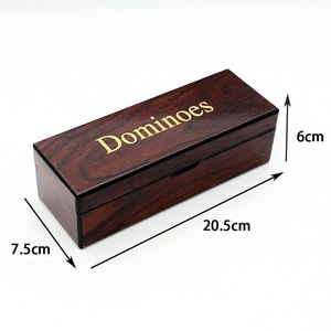 Juego de dominó doble seis con fichas de madera, juego de mesa clásico de estrategia para diversión en fiestas familiares - Product Image 2