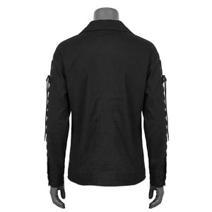 Customized <b>Men's</b> Gothic Lace-Up Fashion Long Sleeve Shirt Comfortable Breathable Fabric Factory Supplies 2026 - Product Image 2