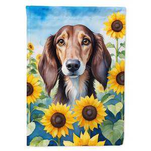 Saluki girasoles Multicolor jardín bandera decorativa buzón patio bandera Banner para Patio ilustraciones jardín tamaño camas de flores - Product Image 1