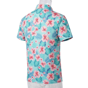 เสื้อยืดกอล์ฟผู้ชายผ้าโพลีเอสเตอร์ 100% ลายปักป้องกันรอยยับ พิมพ์ลายถัก ออกแบบโลโก้ใหม่ตามสั่ง - Product Image 4