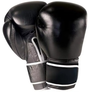 Guantes Profesionales Negros de MMA, Duraderos, de Cuero PU, con Correa de Muñeca Ajustable, Cierre de Gancho y Bucle, Ligeros, para Entrenamiento de Sparring y Muay Thai - Product Image 6