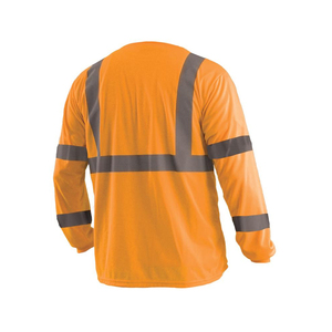 High Quality Breathable Uniforms Reflective <b>Safety</b> Yellow Long Sleeve Workwear T-shirts for Outdoor <b>Roadway</b> - Product Image 2