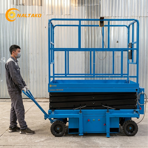 Top-Tier 300kg 14m Electric Scissor Lift 220V <b>Towable</b> Aerial Work Platform 16m Reach for Building Facade Service - Product Image 1
