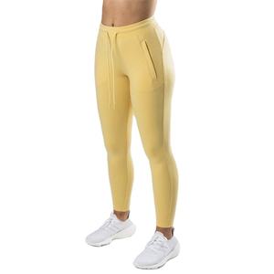 Pantalon de jogging taille haute pour femme avec poches, logo personnalisé, en tissu éponge anti-boulochage, respirant, avec cordon de serrage, idéal pour le yoga - Product Image 1
