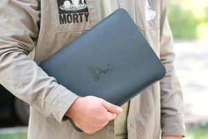 Housse de protection mince pour ordinateur portable en cuir véritable pour Mac book de 14 pouces - Product Image 2