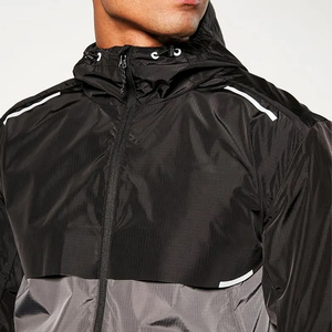 Bulk Wholesale Price Sports Jackets Two Tone Colors Windproof Jacket Gym Active Wear <b>Athletic</b> Hooded Jacket Outdoor Ripstop Coat - Product Image 6