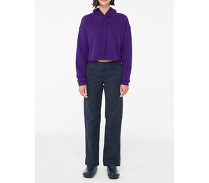 เสื้อฮู้ดครอปแฟชั่นฤดูหนาวสำหรับผู้หญิง พิมพ์ลาย เนื้อผ้านุ่ม แขนยาว สไตล์ลำลอง สตรีทแวร์ ใส่สบาย เหมาะสำหรับออกกำลังกายและพักผ่อน - Product Image 3