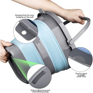 Set di 2 Secchi Pieghevoli in Plastica da 10L (2,6 Galloni), Contenitori Rettangolari Richiudibili per Pulizie Domestiche - Product Image 3