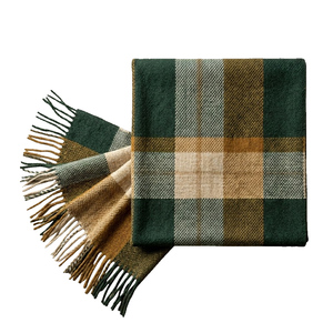 Bufanda de invierno con tacto de cachemira suave, chal ligero a la moda, bufanda de cuello a cuadros para mujeres y hombres, para viajes - Product Image 1
