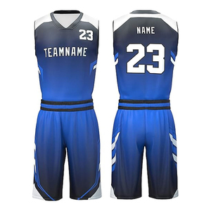 Conjunto de Uniforme de Baloncesto para Hombre, Manga Corta, Secado Rápido, Sublimado, Poliéster, Cierre con Cordón, Diseño de Logotipo Personalizado - Product Image 1