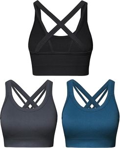 Sujetador Deportivo de Yoga para Mujer, Talla Grande, Ecológico, Transpirable, de Alta Sujeción, de Secado Rápido, de Nailon, Color Sólido, para Correr, 2025 - Product Image 6