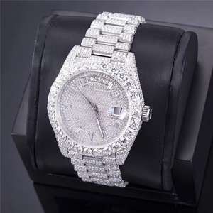 Reloj Mecánico de Lujo Analógico Resistente al Agua con Moissanita VVS, de Acero Inoxidable para Hombre, Estilo Hip Hop, Moda Urbana y Atrevida - Product Image 4