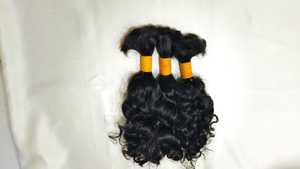 JERRY HAIR EXPORTS Cheveux Indiens en Vrac Naturels Bruts Remy, Cuticules Alignées, Non Traités, pour Tressage, Style Yaki, Ondulation Profonde et Souple - Product Image 5