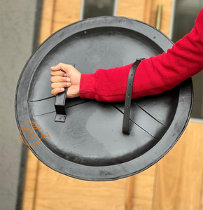 Réplica de Armadura de Batalla Medieval de Hierro Pulido Negro de 24 Pulgadas y 300 Libras - Escudo del Rey Leónidas, Guerrero Griego, para Cosplay de Halloween y Exhibición - Product Image 4