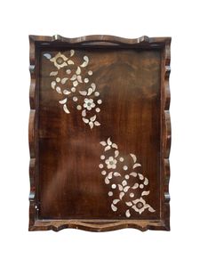 Stylish Wooden And Mother Of Pearl Serving <b>Tray</b> For Coffee <b>Tea</b> Breakfast Serving And Decorative Display - Product Image 5
