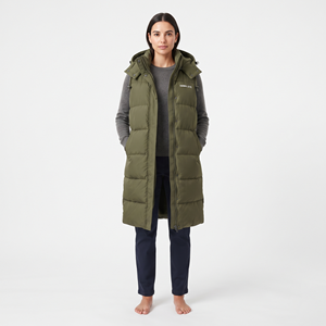 Gilet long matelassé tendance pour femme, avec capuche, entièrement zippé, style streetwear décontracté, vêtement d'extérieur mode pour l'hiver - Product Image 4