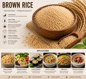 ข้าวบาสมาติสีน้ำตาลพันธุ์ใหม่ ขายดี คุณภาพพรีเมียม สดใหม่ 1121 เซลลาบาสมาติ เมล็ดยาวพิเศษ ข้าวยอดนิยม - Product Image 3