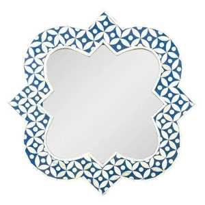 Miroir mural décoratif moderne fait main avec incrustation de nacre, écologique, épaisseur personnalisable - Product Image 4