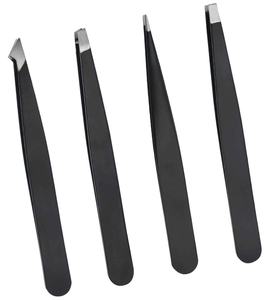 Pince à épiler professionnelle de haute qualité en acier inoxydable noir, à pointe fine, réutilisable, avec logo personnalisé, prix de gros d'usine - Product Image 6