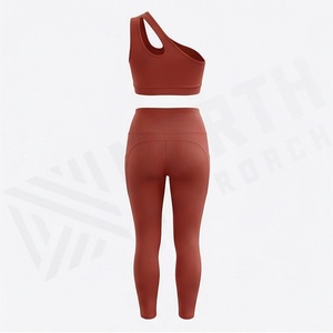 Ensemble de sport sans couture personnalisé pour femme : soutien-gorge de sport et leggings deux pièces, tenue de fitness sur mesure avec logo - Product Image 2