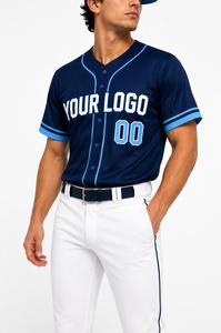 Custom Baseball Uniform Men's <b>White</b> Short Sleeve Jersey with Front Logo Breathable Eco-Friendly Polyester Team Apparel Summer - Product Image 2