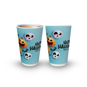 Vasos de papel de pared doble de un solo uso para amantes del café - Product Image 1