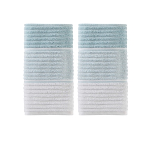 <b>White</b> Cotton <b>Towel</b> Set Rectangular Solid Color Woven Skin-Friendly Home Use Pla in Style - Product Image 3